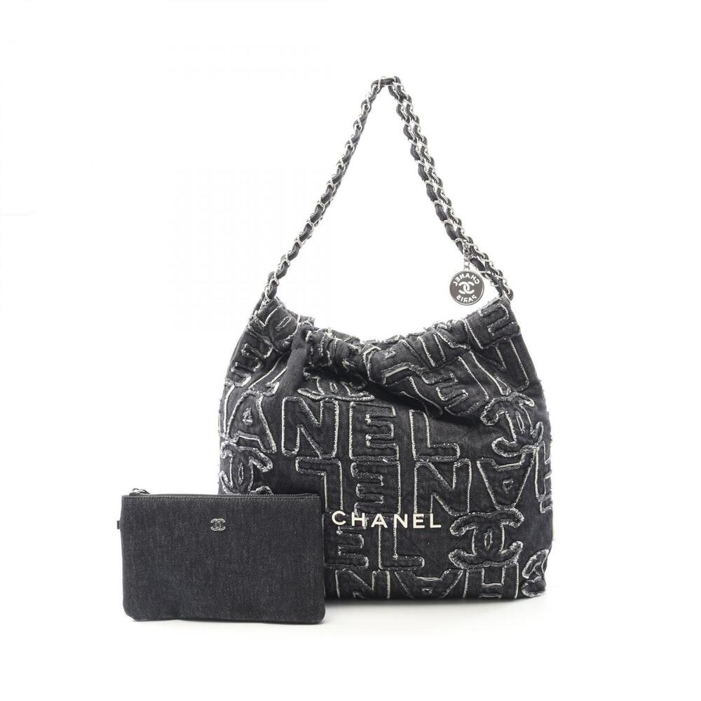 Chanel Tote Bag Denim Black